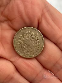 One pound 1983 Elizabeth II Moneta rara