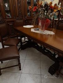 stanza da pranzo in legno massello