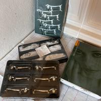 Set 12 porta posate forma bassotto - silver plated