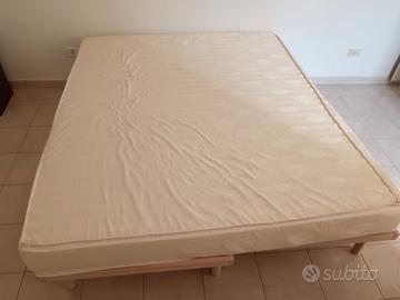 Materasso matrimoniale con rete scomponibile 