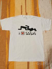 tshirt cotone unisex I love sushi