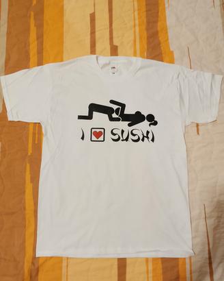 tshirt cotone unisex I love sushi