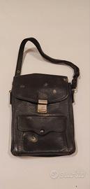 borsello vintage in pelle nera 