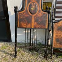 Letto antico in ferro dipinto