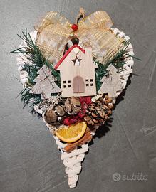 Cuore vimini decorato