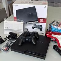 PS3 SLIM 160GB + 12 Giochi + PSEYE+ 3 MOVE + GCON