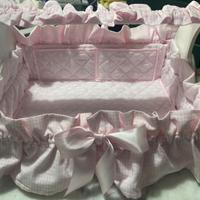 Portaoggetti in legno e stoffa