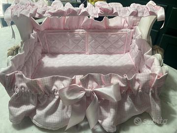 Portaoggetti in legno e stoffa