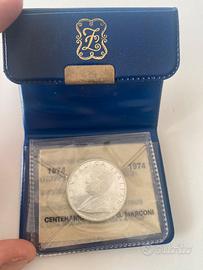 Moneta argento commemorativa guglielmo Marconi