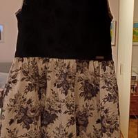 Abito corto bianco e nero