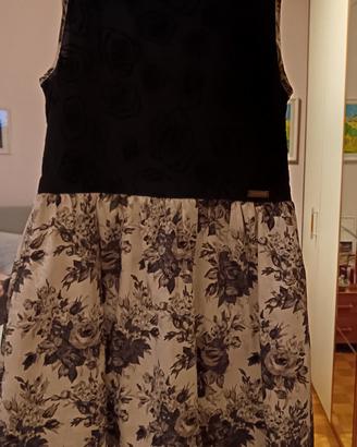 Abito corto bianco e nero