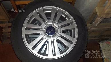 4 CERCHI IN LEGA FORD con gomme termiche 205 55 16