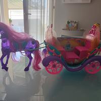 cavallo con carrozza Barbie