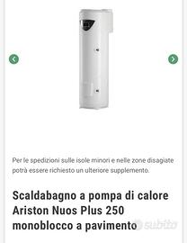 Scaldabagno ariston nuos plus a pompa di calore