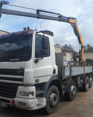 Daf cf 85.430 cassone con gru 3 sfili idraulici