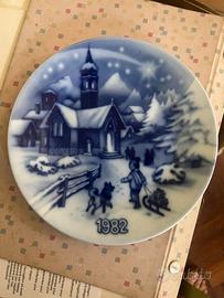 Piatto Porcellana 1982 Richard Ginori Natale