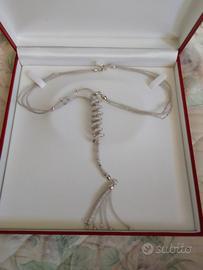 collier oro bianco 18k ( nuovo )