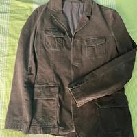 Giacca uomo velluto colore marrone 3 bottoni