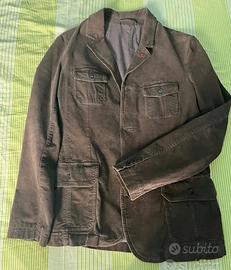 Giacca uomo velluto colore marrone 3 bottoni