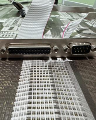 Staffa PC Porta Seriale DB9 Parallela DB25con Cavi