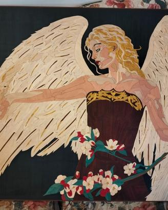 Quadro Arte Legno Intarsiato a mano 77x101x1,5