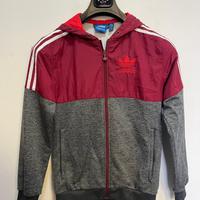 Adidas felpa bordeaux e grigia