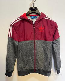 Adidas felpa bordeaux e grigia