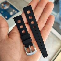 Cinturino nero in silicone 20 mm per orologio