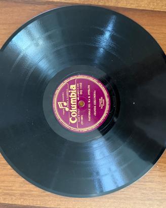 disco in vinile o gommalacca a 78 giri.