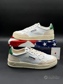 Autry uomo medalist low in pelle bianca e verde 46