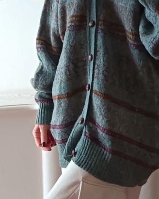 Cardigan vintage 100% lana 