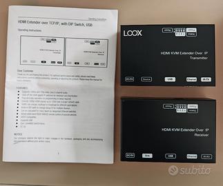 Kit Estensore HDMI KVM su Cavo Rete LAN 120m  LOOX