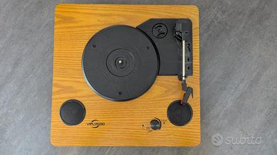 Giradischi Bluetooth vintage Viflykoo – legno natu
