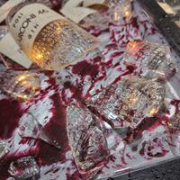 quadro con vetro e resina con bottiglia Marconi 46