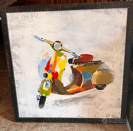 Quadro vespa - olio su tela - pop art
