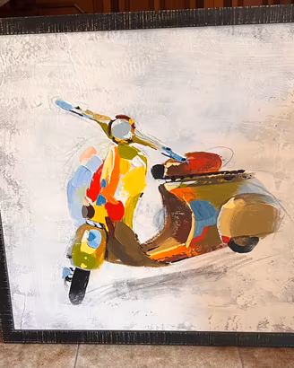 Quadro vespa - olio su tela - pop art
