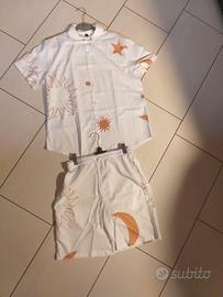 completino binaco estivo con disegnini