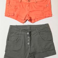 2 paia shorts L/44 verde arancio NEW
