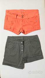 2 paia shorts L/44 verde arancio NEW