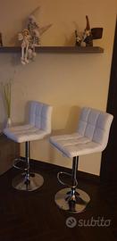 Set di 2 Sgabelli da Bar, Sedie Girevole Regolabil