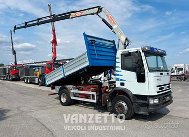 IVECO 150E23 RIBALTABILE TRILATERALE + GRU BONFIGL