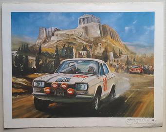 065 - POSTER FORD ESCORT MK1 1600 TC ACROPOLIS