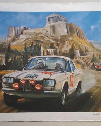 065 - POSTER FORD ESCORT MK1 1600 TC ACROPOLIS