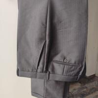 Pantalone elegante gessato grigio taglia 52