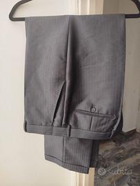 Pantalone elegante gessato grigio taglia 52