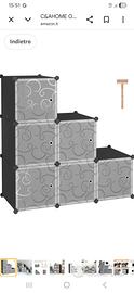 scaffale a 6 cubi 