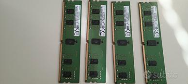 quattro Memoria PC RAM DDR4 Samsung 32 GB