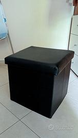 Pouf contenitore nero