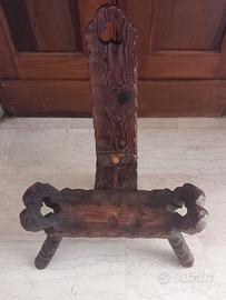 Sedia da parto Brutalista vintage.