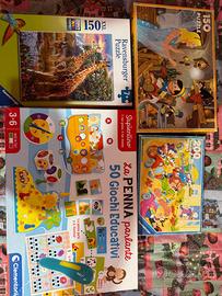 3 puzzle e Sapientino completi